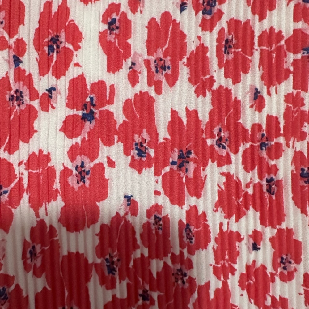 VOY Coral Pleated Floral Skirt - Picture 5 of 8